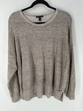 Eileen Fisher 100% Organic Linen Long Sleeve Top Women’s XL EUC
